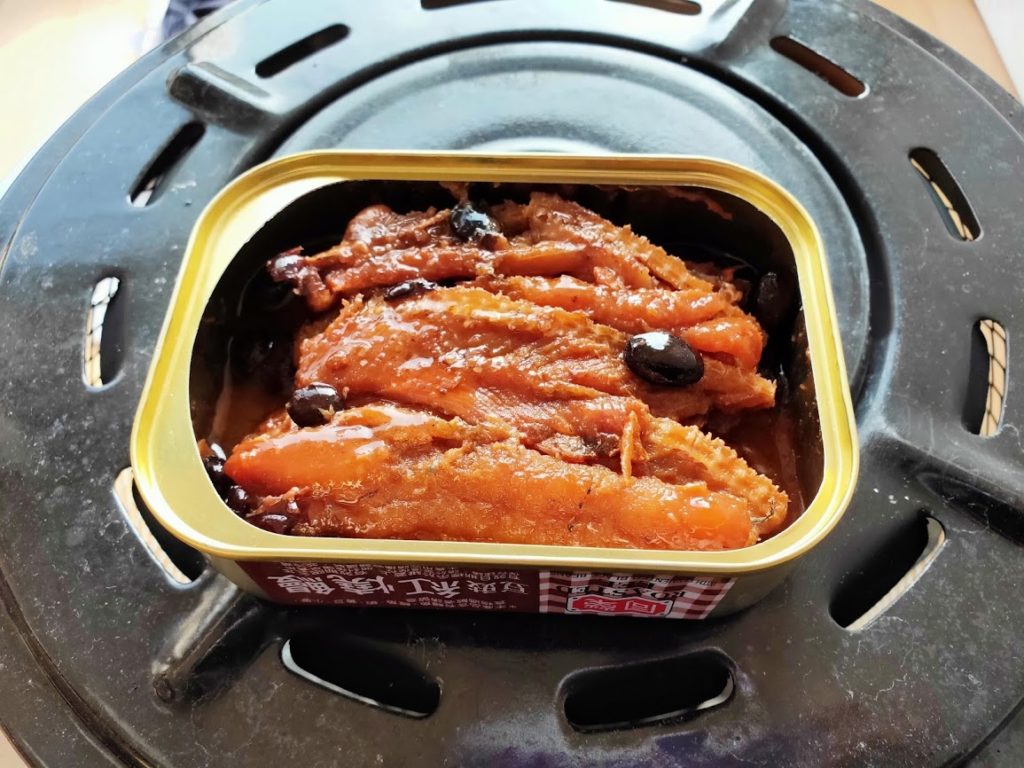 台湾鰻缶詰豆の開封後