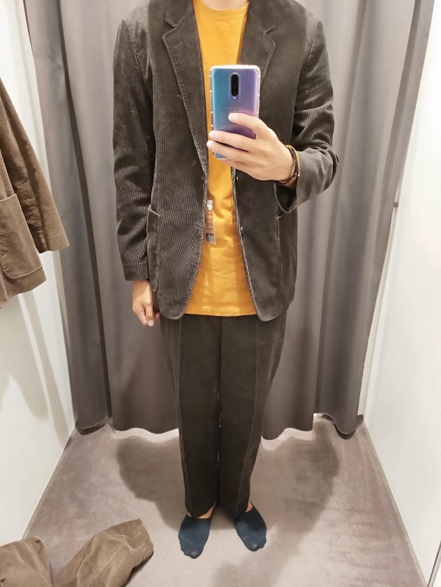 UNIQLO U 19AWコーデュロイセットアップ-