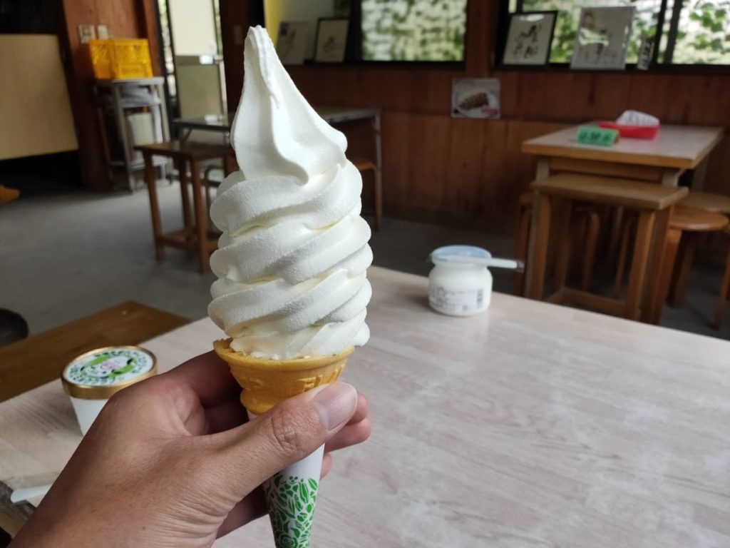 塩江ふじかわ牧場のソフトクリーム