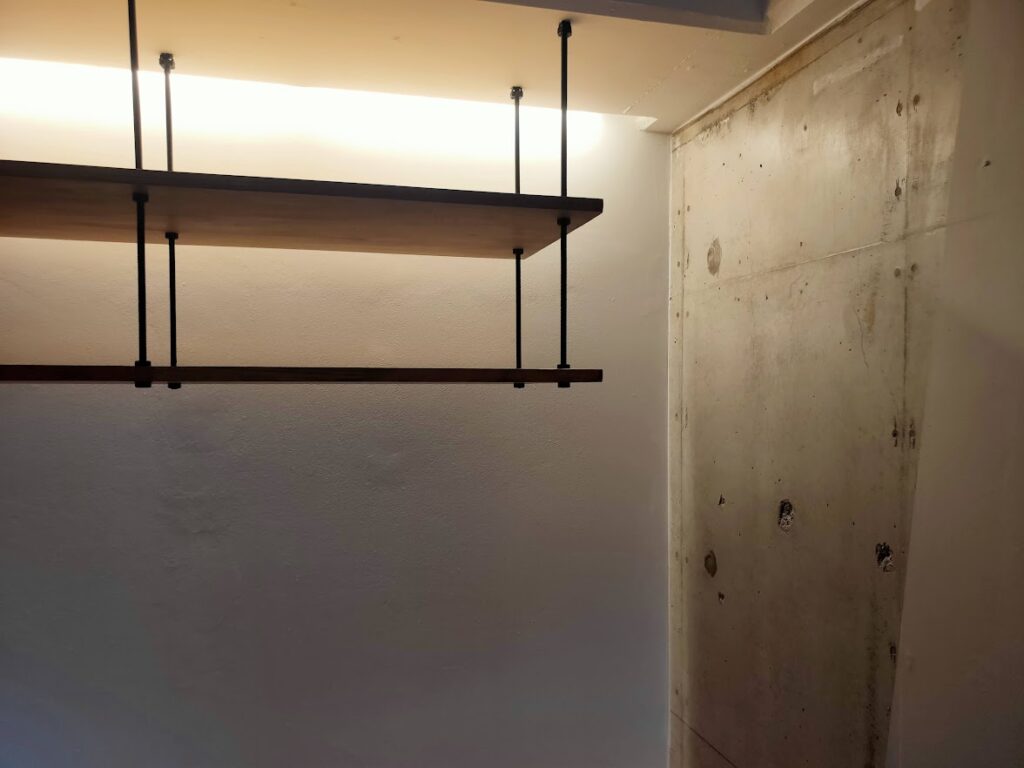 吊りボルト収納棚DIY作製9